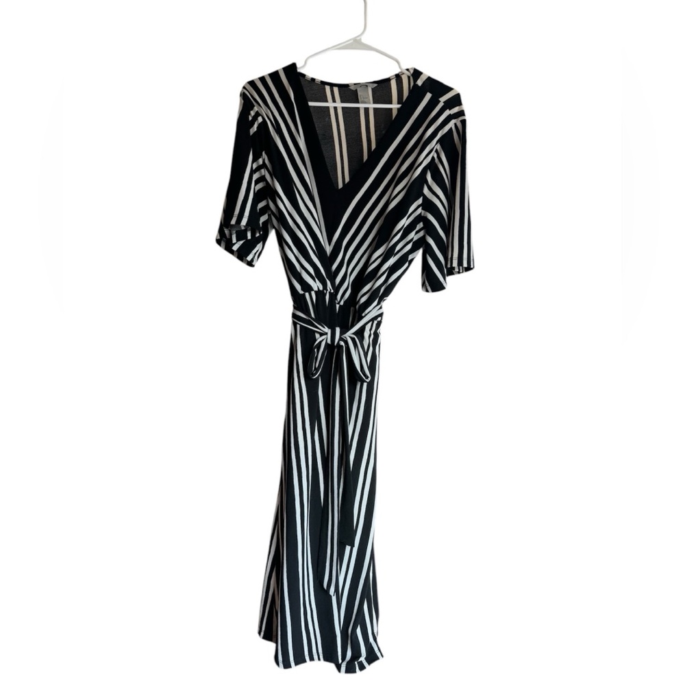 Striped short sleeved midi dress from H&M